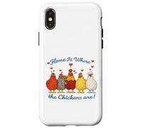 Valentines Chicken Funny Home Is Where The Chickens Are Case for iPhone X/XS