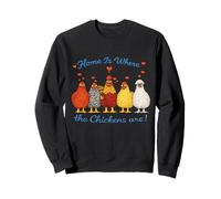Valentines Chicken Funny Home Is Where The Chickens Are Sweatshirt