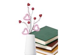 Valentine's Choice - Heart Shaped Decorative Decoration Artificial Berry Stems Romantic Floral Accents for Wedding Banquet Party | Bedroom Decor, Centerpiece