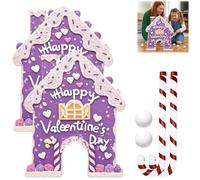 Valentine's & Christmas Golf Game for Couples - Gingerbread Mini Golf Set, Portable Date Night Activity, Fun Party Game for Two, Family Holiday Entertainment