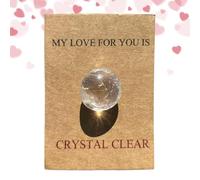 Valentines Crystals Card | Natural Valentine Exchange Card | Versatile Inspirational Couples Romantic Souvenir for Girlfriend Boyfriend