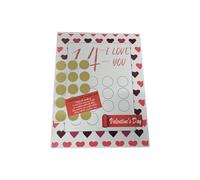 Valentine's Day 14 Things I Love About You Scratch Off Advent Calendar, Valentine's Day Countdown Craft, Valentines Day Personalized Gift, for Kids, Husband, Wife, Girlfriend, Boyfriend (A)