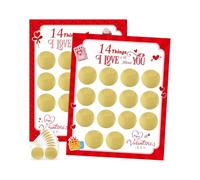 Valentine's Day 14 Things We/I Love About You Scratch Off Advent Calendar,2PCS Valentine's Day Countdown Calendar,Valentines Day Personalized Gift forGirlfriend Boyfriend Him Her Husband Wife (A)