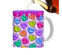 Valentine's Day 3D Love Mug - Coffee 3D, Valentine's Day 3D Love Mug | Porcelain Tea Cup,Decorative Water Drinking Mug, Love Gift for Mother, Girlfriend, Boyfriend