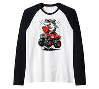 Valentines Day 6 7 Sharks 67 Meme Truck Funny 6-7 Boys Raglan Baseball Tee