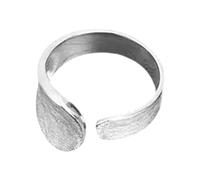 Valentine's Day and Stylish Finish. 925 Silver Open Ended Toe or Pinky Ring for Versatile Unisex Fashion Accessories with a Beach and Summer Vibe (Silver, One Size)
