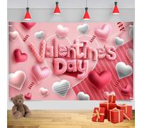 Valentine'S Day Backdrop Banner, Love Heart Valentine'S Day Decorations Large 71"X45" Red Pink Valentines Banner Wall Hanging Decorations For Valentine Party Supplies Propose Marriage Wedding