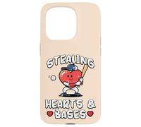 Valentines Day Baseball Stealing Hearts Bases Boys Kids Men Case for iPhone 15 Pro