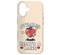 Valentines Day Baseball Stealing Hearts Bases Boys Kids Men Case for iPhone 17