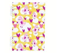 Valentine's Day Bird Notebook A5, Pink Valentine Birds Notebooks, Lined Paper Journal Notebook 120Pages/60Sheets, Workbooks for School, Notepad for Dairy, College Supplies Women Man