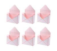 Valentine's Day Box - 6 Piece Folding Card Envelopes Set | 11.61 Inch Large Capacity Gift Organizer, Decorative Keepsake Holder For Wedding, Holiday, Flowers, Snacks, And Party Favors