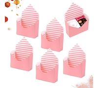 Valentine's Day Box | 6 Pieces Folding Storage Envelopes, Romantic Valentine's Day Card Box, Birthday Celebration, Festival Flowers, Food Chocolate Party Favors for Kids and Women