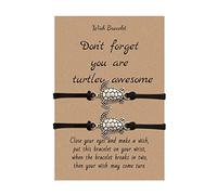 Valentine's Day Bracelets 2 pcs, Adjustable Handmade String Rope Relationship Bracelets Friendship Couple Matching Bracelet Valentine's Day Presents for Friends Boyfriends and (Black, One Size)