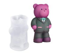 Valentine's Day Candle Mold - Cartoon Bear Resin Casting Mold | Non-Stick Reusable Epoxy Resin Molds, Aromatherapy Decoration Craft Supplies for Scented Candles