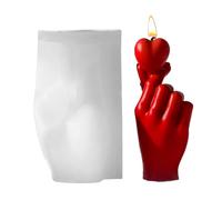 Valentine's Day Candle Molds - Heart Mould, 3D Resin Shape | Non-stick Flexible Shape For Epoxy Wax, Silicone Soap Casting, Romantic Craft Pouring Kit, Mould