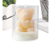 Valentines Day Candles,Heart Bear Festive Decoration - Holiday Decor Scented Candles,for Partners Spouses Boyfriends Dinner Date Proposal Wedding Bedroom Living Room Dressing Table