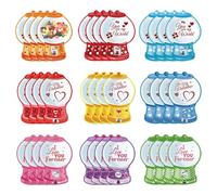 Valentine's Day Candy Card - Homemade Bubblegum Holder Treats Medium 36 Pack Decorative Heart Design for Creative Gift Christmas Party Supplies Cardboard Paper