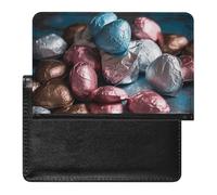 Valentine's Day Candy Passport Holder & Travel Wallet Passport Cover Protector Essentials with Credit Card Slots
