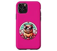 Valentines Day Capybara And Cute Heart Rodent Case for iPhone 11 Pro