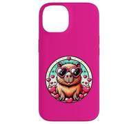 Valentines Day Capybara And Cute Heart Rodent Case for iPhone 14