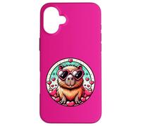 Valentines Day Capybara And Cute Heart Rodent Case for iPhone 16 Plus