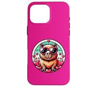 Valentines Day Capybara And Cute Heart Rodent Case for iPhone 16 Pro Max