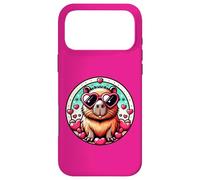 Valentines Day Capybara And Cute Heart Rodent Case for iPhone 17 Pro Max