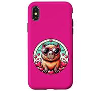 Valentines Day Capybara And Cute Heart Rodent Case for iPhone X/XS