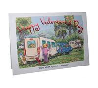 Valentine's Day Caravan Humour Cartoon A5 Funny Blank Greeting Card by Armand Foster