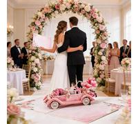 Valentines Day Card, 3D Car Pop Ups, Romantic Wedding Decor with Intricate Artwork, Paper Greeting Accessory, Celebration Ornament, Special Occasions for Engagement Adults Family Friends Blessings