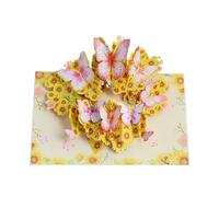 Valentines Day Card,3D Vintage Butterfly Flower Decorations | Romantic Wedding Card - for Kids Family Friends Mother Sister Daughter Holiday Special Occasions Blessings New Year