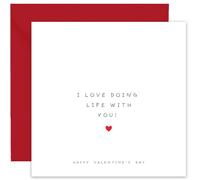 Valentines Day Card and Keepsake Gift for Him or Her - Romantic Valentine’s Card for Husband, Wife, Boyfriend, Girlfriend - includes Luxury Crimson Envelope - size 14cm