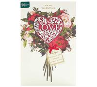 Valentine's Day Card, Card for My Valentine, Valentine's Day Card for Her, Floral Bouquette Card, Romantic Card