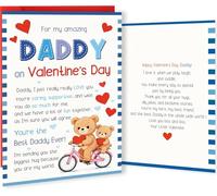 Valentine's Day Card for Dad, Lovely Valentine's Day Gift for Father from Daughter & Son, Cute V-Day Gift Decoration