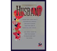 Valentines Day Card, For My Brilliant Husband Sentiment - 9 x 6 inches - Regal Publishing