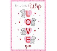 Valentines Day Card, For My Lovely Wife - 9 x 6 inches - Regal Publishing