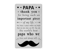Valentines Day Card for Papa - Gifts for Papa Birthday Wedding Easter Father's Day Presents from Granddaughter