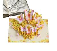 Valentine's Day Card For The Family, 3D Vintage Butterfly Decorations - Pop-up Valentine's Day Card | For Children, Friends, Wife, Mother, Sister, Daughter, Holidays, Engagements, Special Occasions