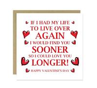 Valentine's Day Card For Wife, Husband, Boyfriend, Girlfriend, Perfect For Your Partner For Valentines (Square Card)