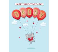 Valentines Day Card, Happy Valentines Day Daddy - 8 x 6 inches - Piccadilly Greetings