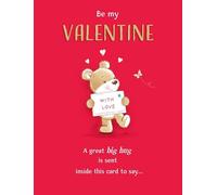 Valentines Day Card, Open Be My Valentine - 8 x 6 inches - Piccadilly Greetings