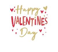 Valentines Day Card, Open Happy Valentines Day - 8 x 6 inches - Piccadilly Greetings