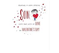 Valentines Day Card, Sending a Very Special Son Lots of Love - 8 x 6 inches - Piccadilly Greetings