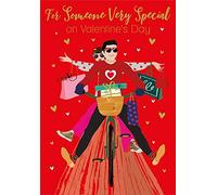 Valentines Day Card Someone Very Special Shopping Bike