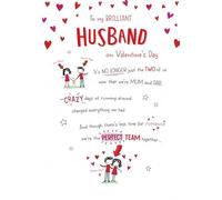 Valentines Day Card, To My Brilliant Husband - 9 x 6 inches - Piccadilly Greetings