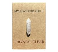 Valentine's Day Card with Crystals, Valentine's Day Cards with Crystals - Natural White Mineral Rocks Greeting Card | Versatile Romantic Valentine's Day Exchange Card for Husband,