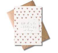 Valentine's Day Card with Envelope - Gift Card for Valentine's Day "Happy Valentine's Day" I love you so much" Love Confession Love Card Valentine's Card for Partner Date (DIN A6) (With all my love)