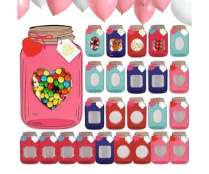 Valentine's Day Cards - 5.91 Inch Exchange Set | Paper Card Pack - Classroom Treat Bag, Funny Greeting Posts, Party Favors for