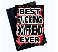 Valentines Day Cards Best Boyfried EverFunny Greeting Cards for Her Profanity Cards for Her Valentines Card for Boyfriend Boyfriend Fiancé Fiancée LGBTQ LGBT Gifts Comedy Black PC730