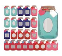 Valentines Day Cards For Kids - 15x9x0.1cm 25 Pack DIY Candy Treat Exchange | Classroom Party Gift Set | Cute Heart Jar Paper Cards With Bags For Boys Girls Preschool School Celebration